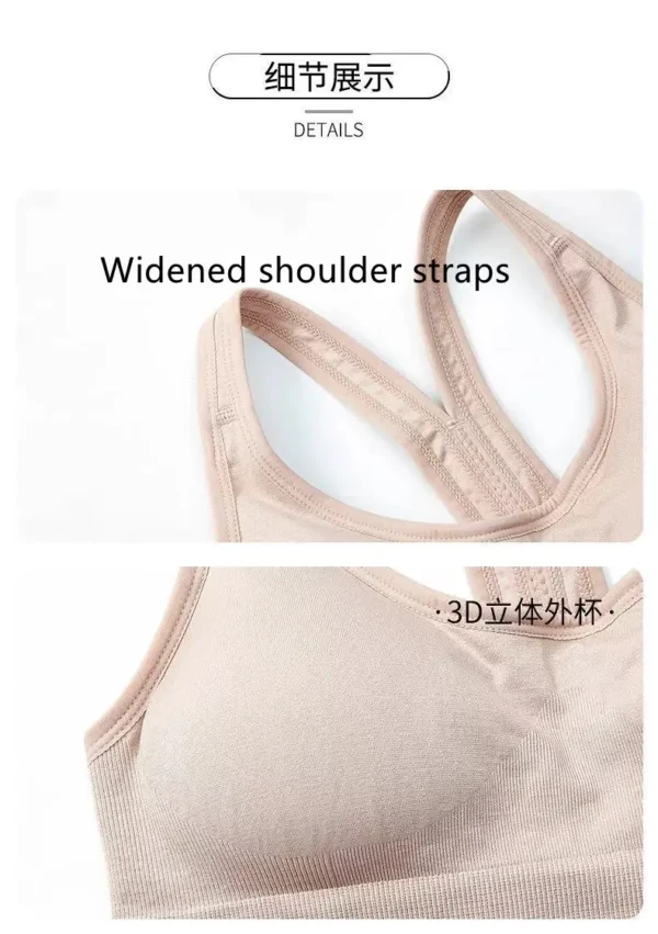 Gym Push Up Bra Women Sports Bra Back Closure High Impact Workout Sport Top Crop - Image 5