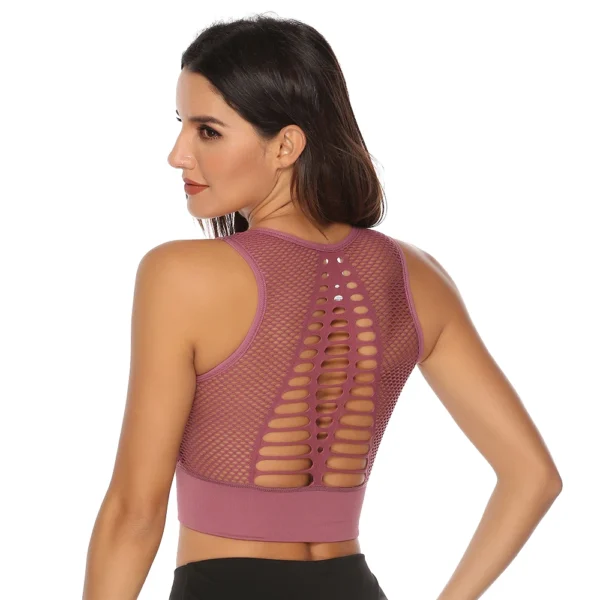 Hot Fitness Women's T-shirts Workout Sports Bra Yoga Vest BacklessHot Fitness Women's T-shirts Workout Sports Bra Yoga Vest Backless - Image 2