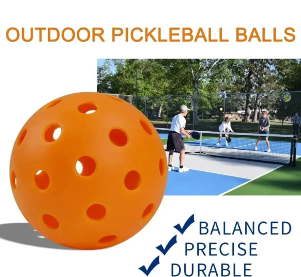 12pcs Pickleball 74MM Durable 40 Holes Outdoor Pickleballs 26g Outdoor - Image 3