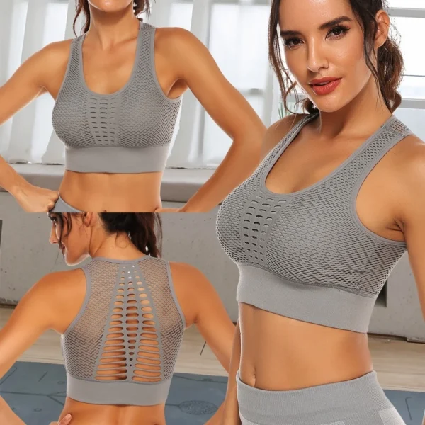 Hot Fitness Women's T-shirts Workout Sports Bra Yoga Vest BacklessHot Fitness Women's T-shirts Workout Sports Bra Yoga Vest Backless - Image 4
