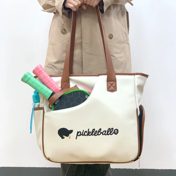 PU Sports Bag  PU Ladies Handbag for Outdoor Fashion Bolsa Racket Bag - Image 5