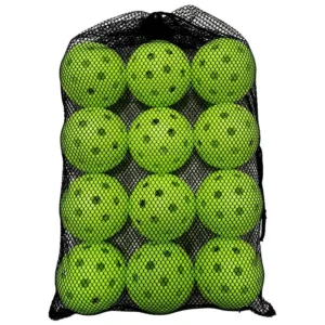 12pcs Pickleball 74MM Durable 40 Holes Outdoor Pickleballs 26g Outdoor