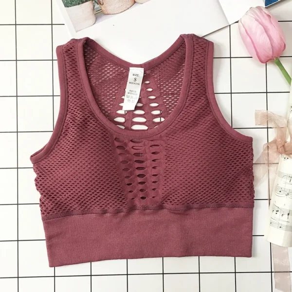 Hot Fitness Women's T-shirts Workout Sports Bra Yoga Vest BacklessHot Fitness Women's T-shirts Workout Sports Bra Yoga Vest Backless - Image 7