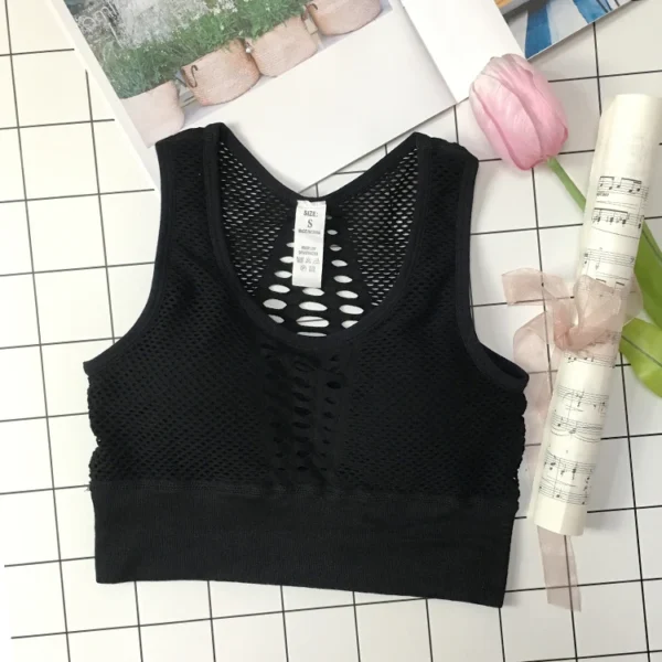 Hot Fitness Women's T-shirts Workout Sports Bra Yoga Vest BacklessHot Fitness Women's T-shirts Workout Sports Bra Yoga Vest Backless - Image 8