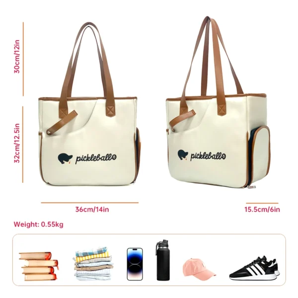 PU Sports Bag  PU Ladies Handbag for Outdoor Fashion Bolsa Racket Bag - Image 2